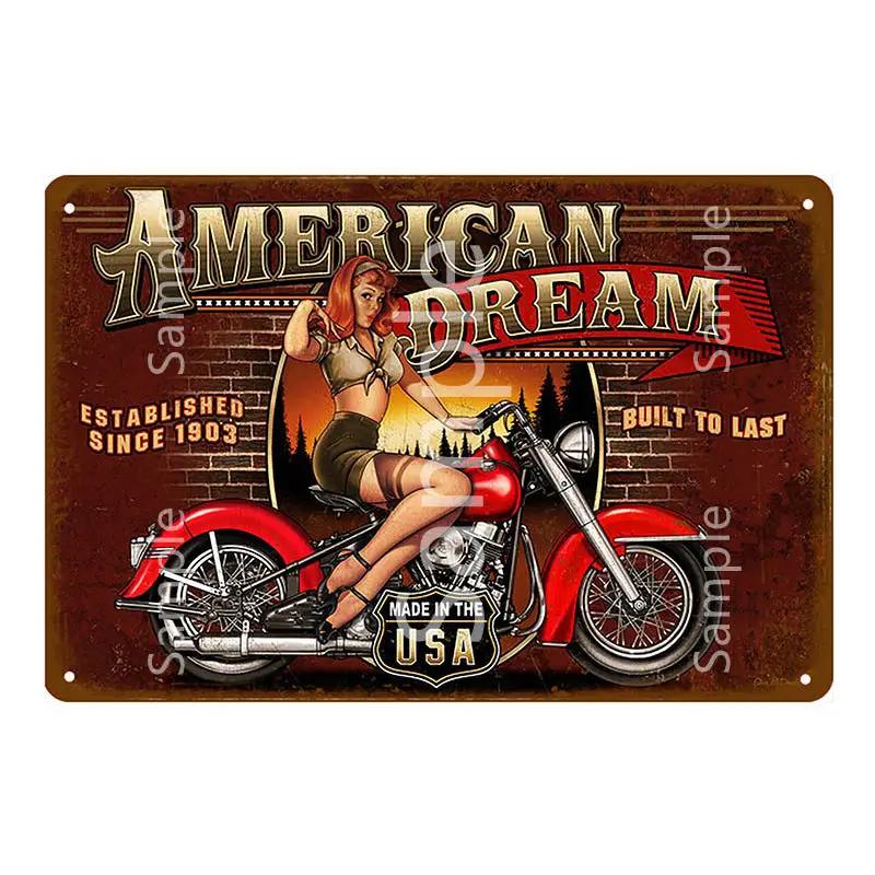 Vintage Race Motorcycle Poster Triumph Metal Tin Plaque Retro Signs For Pub Bar Garage Home Wall Decor 20x30cm YL143