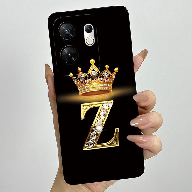 Case for infinix Zero 30 4G 5G Case X6731 Crown Letters Soft Silicone Shockproof Cover For Infinix Zero30 4g Cases X6731B Funda
