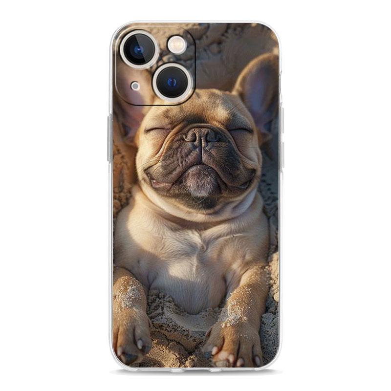 Phone Case For iPhone 17 Air Cases iPhone 16 15 12 13 14 Pro Max SE 7 8 Plus iPhone11 Clear Soft Cover French Bulldog Dog Pet