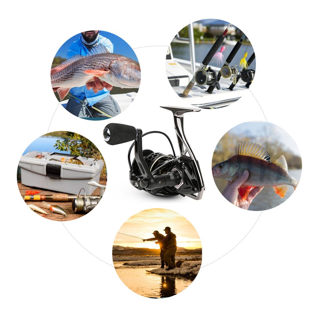 Metal Right   Left Interchangeable Spinning Fishing Reel Saltwater Fish Bait Casting Wheel