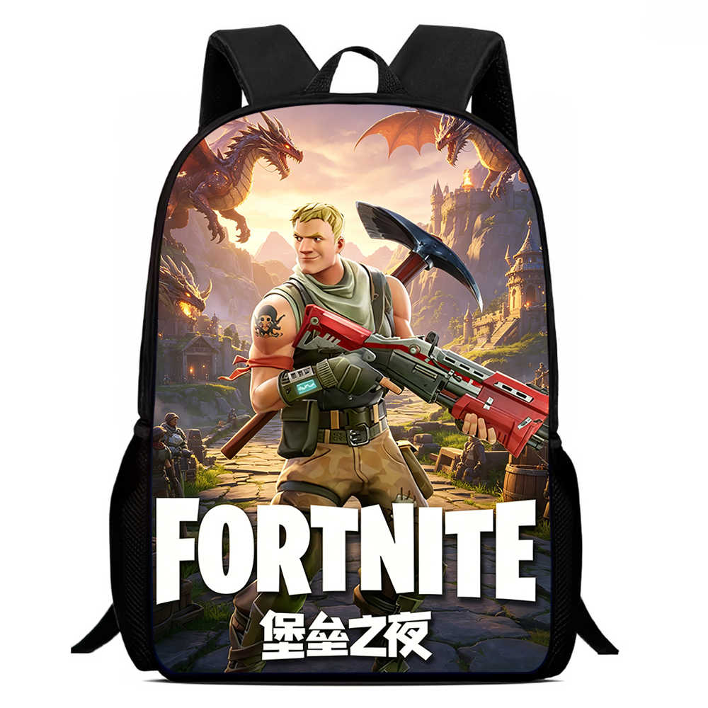 Children's Student Fort-nite Cartoon Boy and Girl Large Capacity Backpack