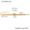 Personalized 18K Gold Electroplated Stainless Steel Knot Chain Bracelet: Modern Versatile European & American Hand Jewelry.