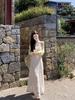 Summer Beach Vacation Maxi Dress With Lace Trim For Women