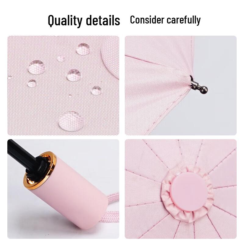 Hongye 3-Fold Black UV Protection Umbrella
