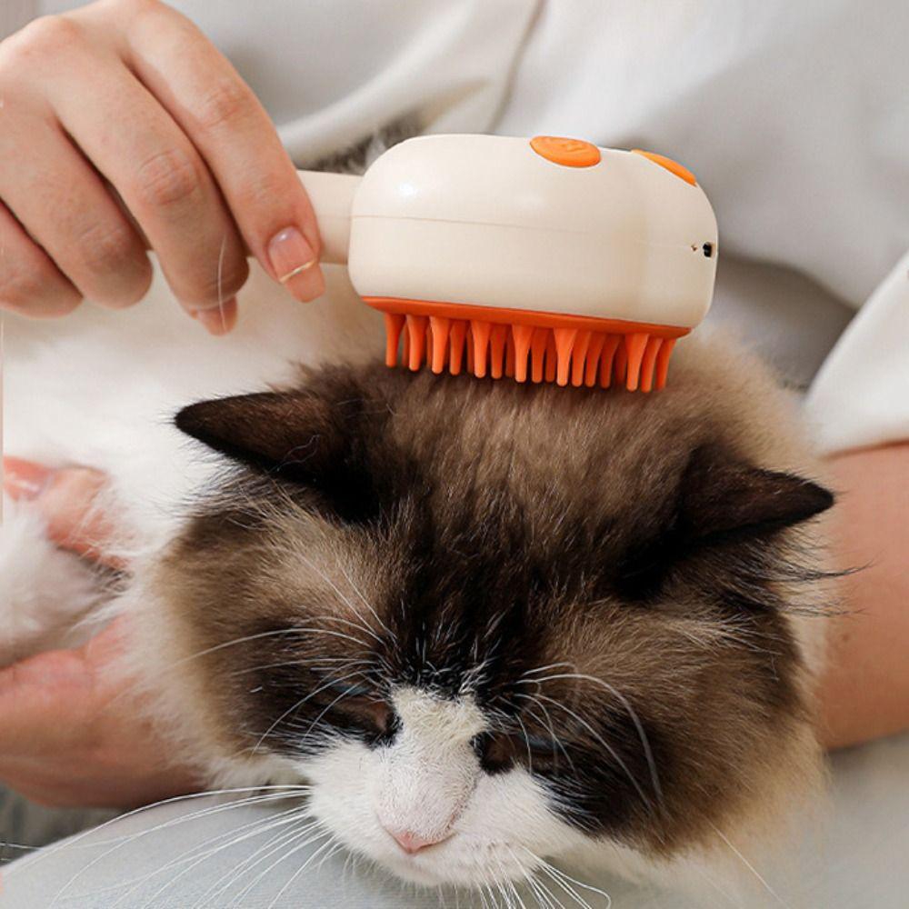 Electric Pet Grooming Comb Rechargeable Steamy Cat Brush Pet Grooming Massage Cleaning