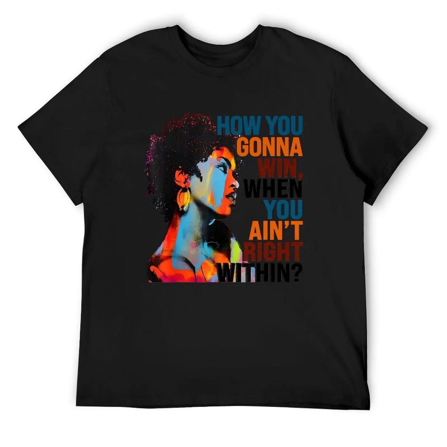 

Blue Musican How You Gonna Win, When You Ain t Right Within T-Shirt XXXXXL чорний