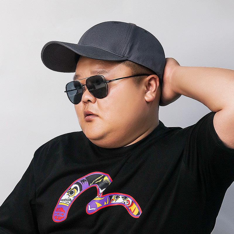 In Stock: Large Adjustable Cotton Baseball Cap, Plus Size, for Men and Women, Solid Color, Extra Large Duckbill Design