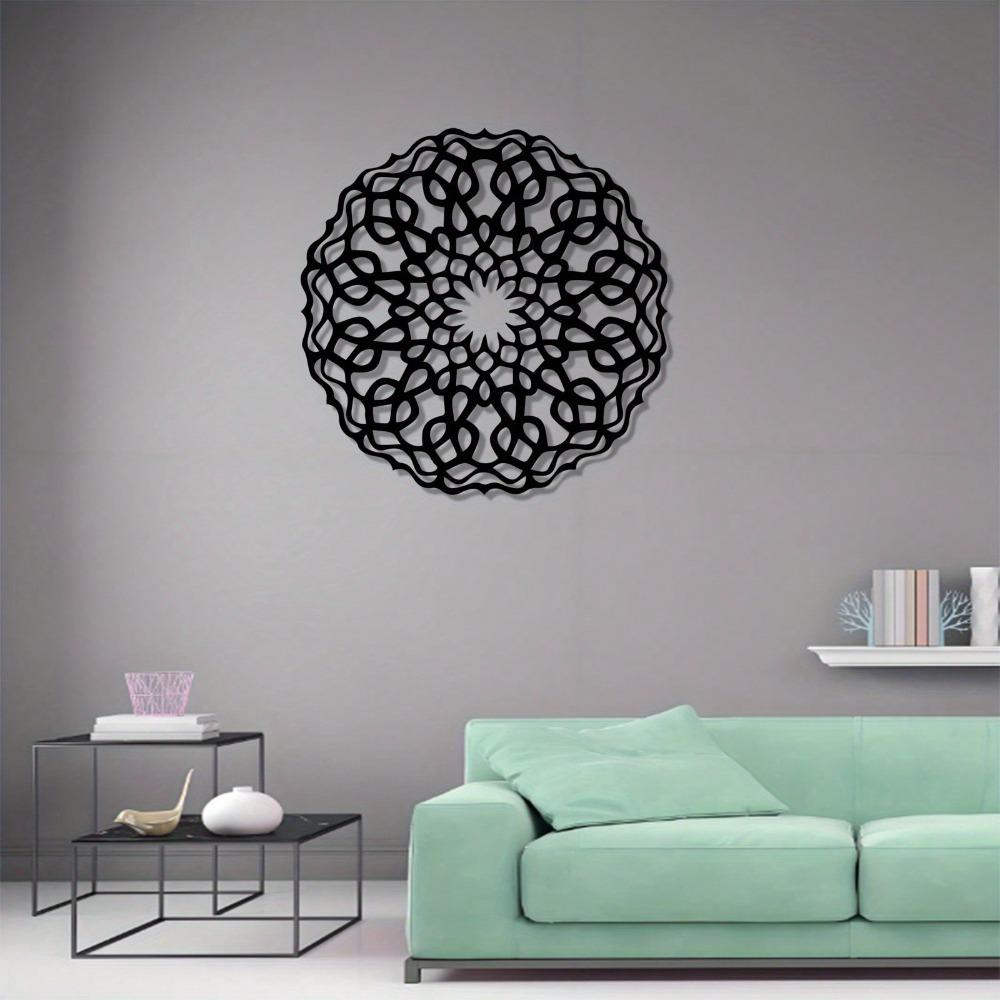 Vintage Bohemian Mandala Metal Wall Art Rustproof Iron Round Home Decor for Living Room