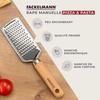 Râpe à fromage - fackelmann - 31114 - acier inoxydable - bois de hêtre - ergonomique