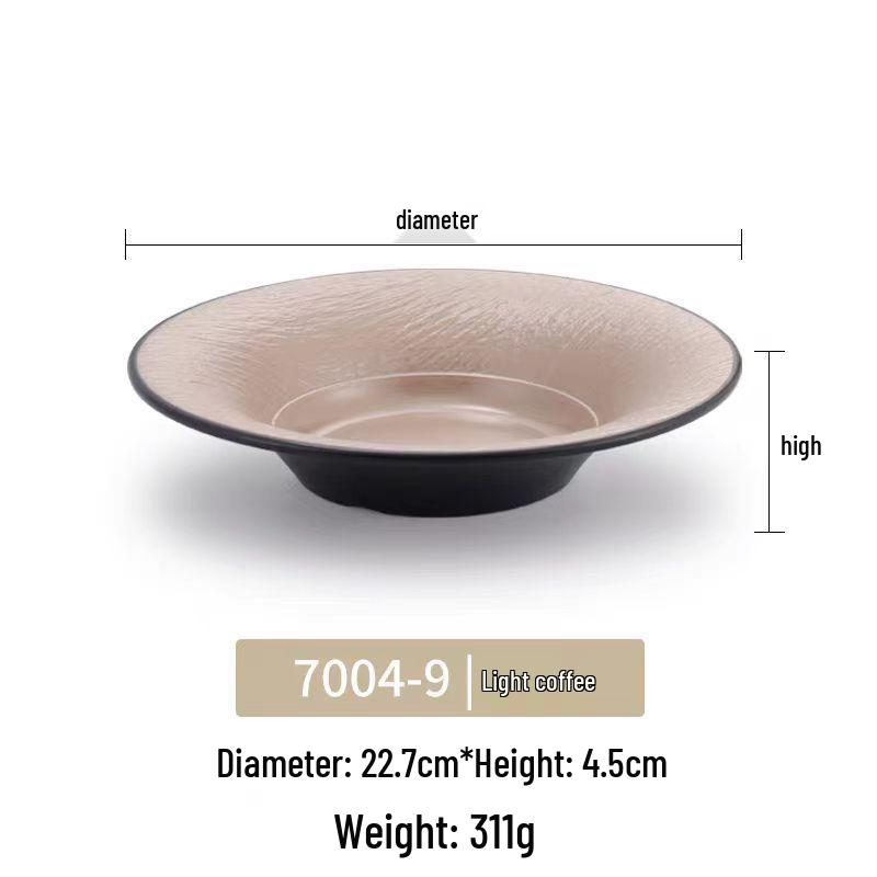 Melamine Japanese Conical Hat Bowl - Large Plastic Soup, Rice, and Noodle Bowl