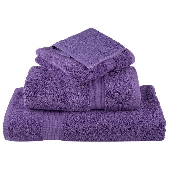 VidaXL Serviettes de toilette Premium SOLUND 4 pièces Violet 30 x 30 cm 600 g/m² 137348