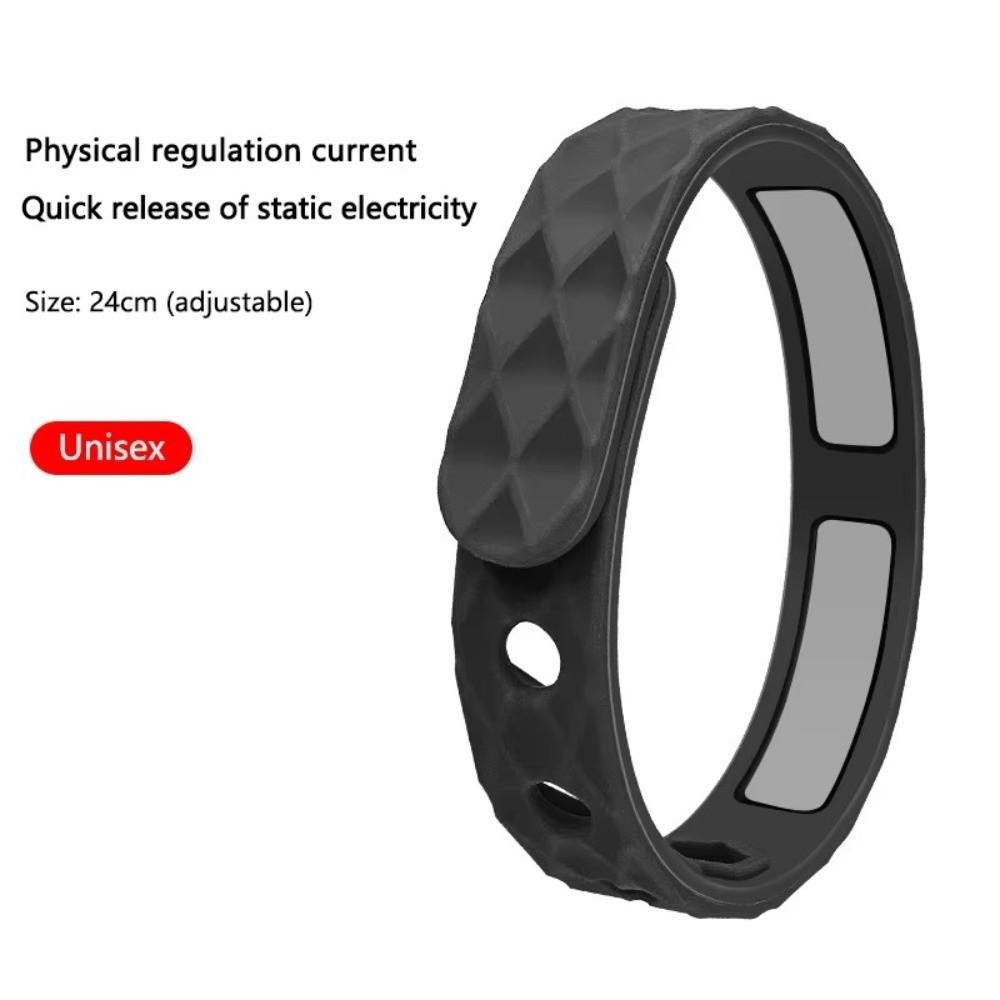 Silicone Negative Ion Wristband Adjustable Static Eliminator Bracelet Anti Static Bracelet Men