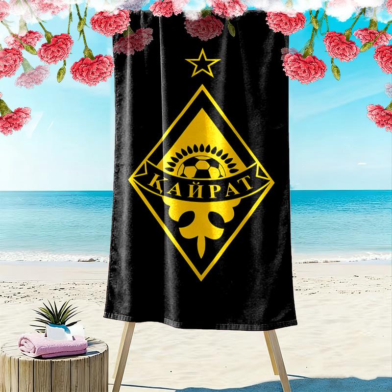 Kairat Almaty 2D Flat Print Beach Towel, Large Soft Quick Dry Towel for Beach Camping Swimming