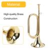 Fockety B-Trompete, Standard Messing Taschen trompete, Professionelles Instrument mit Handschuh, Reinigungstuch, Anfänger-Mundstück, für Schülerband