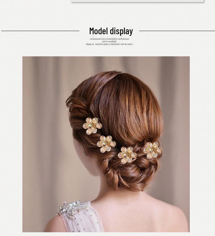 Korean U-Shaped Rhinestone Hairpin for Hanfu Hair Buns