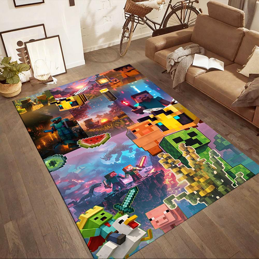 Minecraft 220 Floor Mat Perfect for Bedrooms Dining Room Balcony Foyer Antislip Carpet Office home decor Best for Christmas