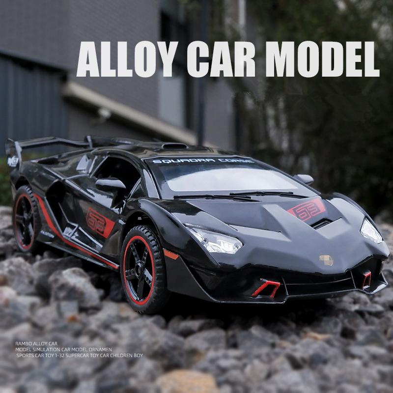 1/32 Lamborghini Aventador SC18 Alston Alloy Racing Car Model Diecasts Metal Toy Sports Car Model Simulation Sound Light Toy Gift