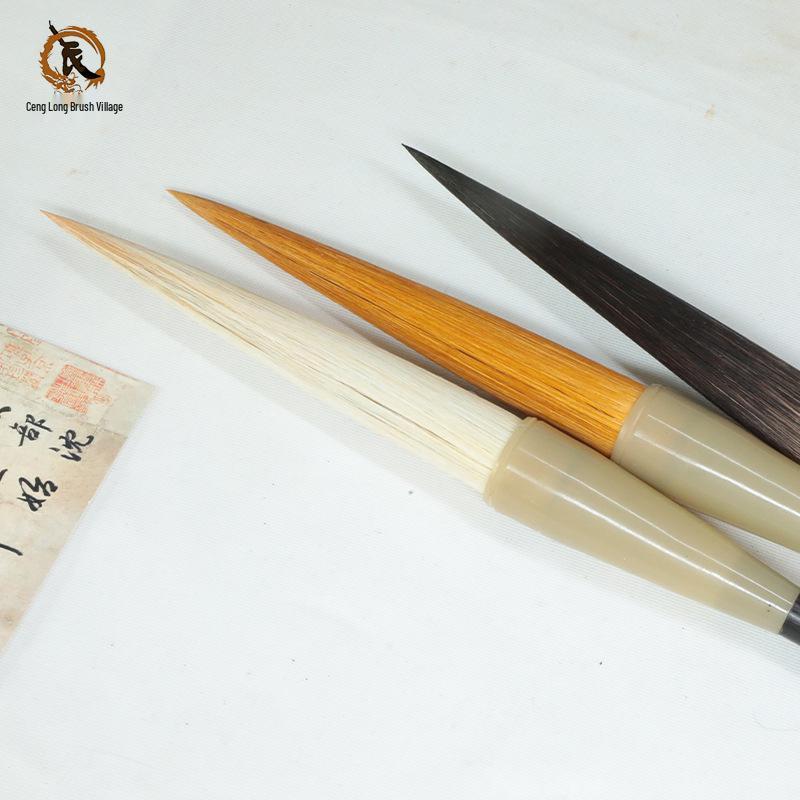Premium Calligraphy Brushes: Mixed Hair (Wolf & Bear) for Cursive & Regular Script Wolf Hair Long Brush