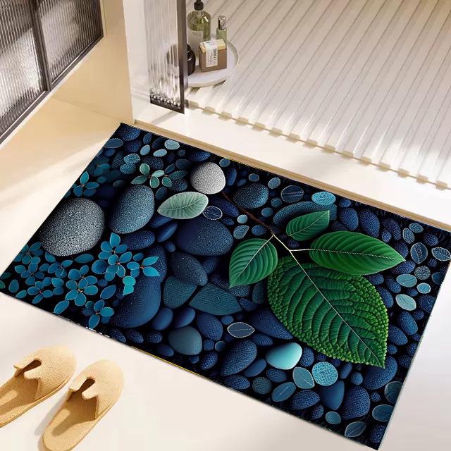 Luxuriöse 3D-Kiesel Diatomeenerde Fußmatte - Schnelltrocknend & Wasserabsorbierend für Eingang & Badezimmer