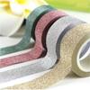 1Roll Glitter Washi Tape Set Scrapbooking Decorative Adhesive Tape Album Washi Tape Stationery Journal Supplies Basic Masking Ta