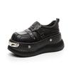 Platform Shoes Women's New Leather Dark Small Leather Shoes Increase 8 CM Punk