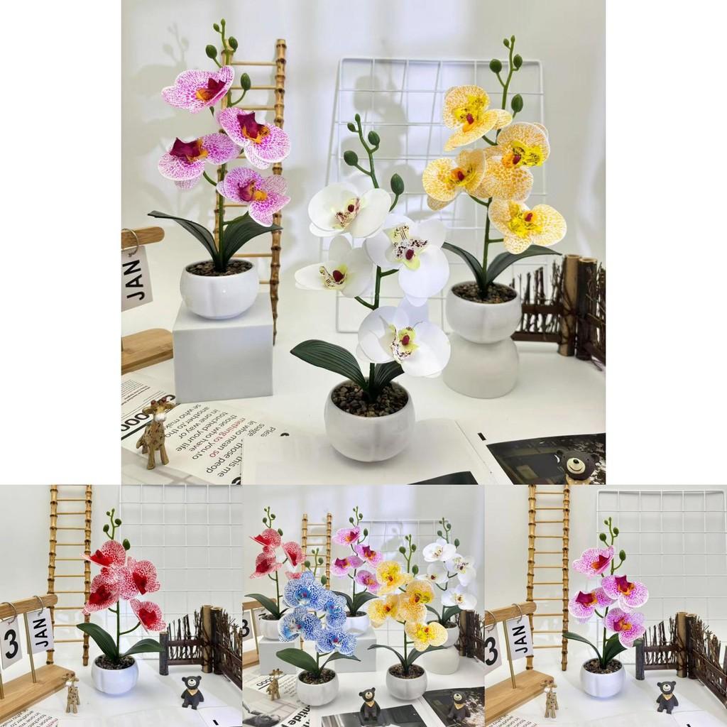 Butterfly Orchid 3d Print Faux Flower Desk Decor For Home Office And Wedding
