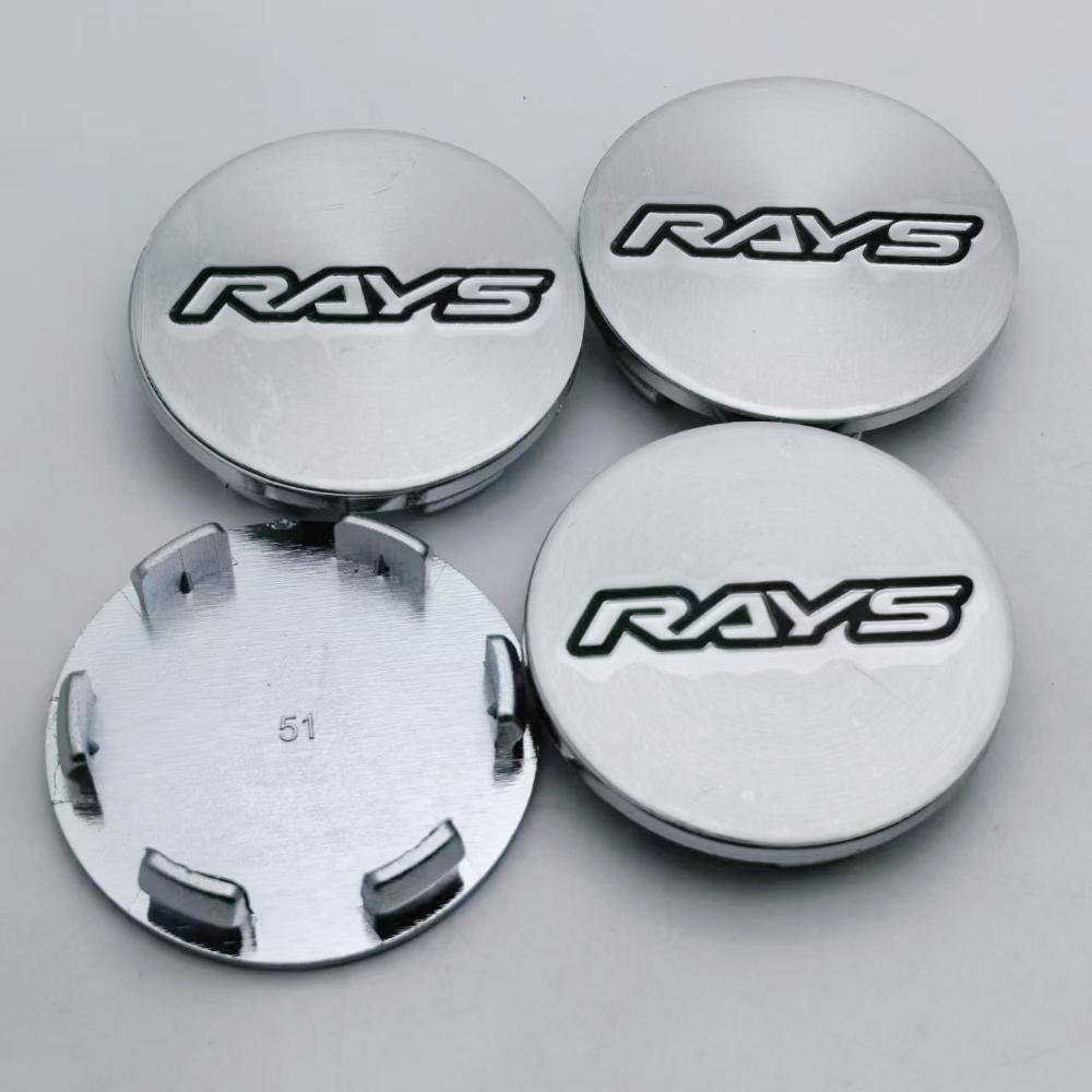 

4pcs/set 51mm 46mm Rays Logo Emblem Badge Car Wheel Center Caps Wheel Hubcaps Rim Hub Center Dust Cover Replace Car Accessories Rays Badge&4pcs Wheel Caps
