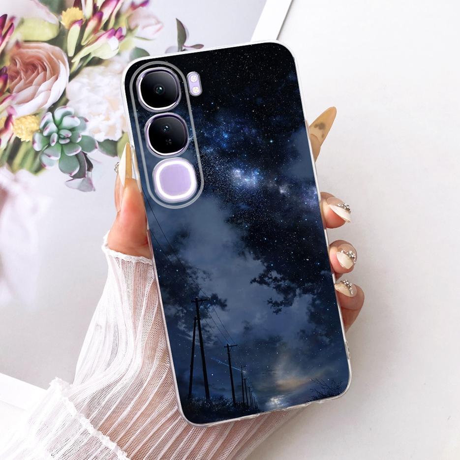 For Vivo V40 Lite 4G 5G Case V2417 Cool Lion Butterfly Painted Cover For Vivo Y200 5G Soft Slim Phone Case For Vivo Y300 5G Bags
