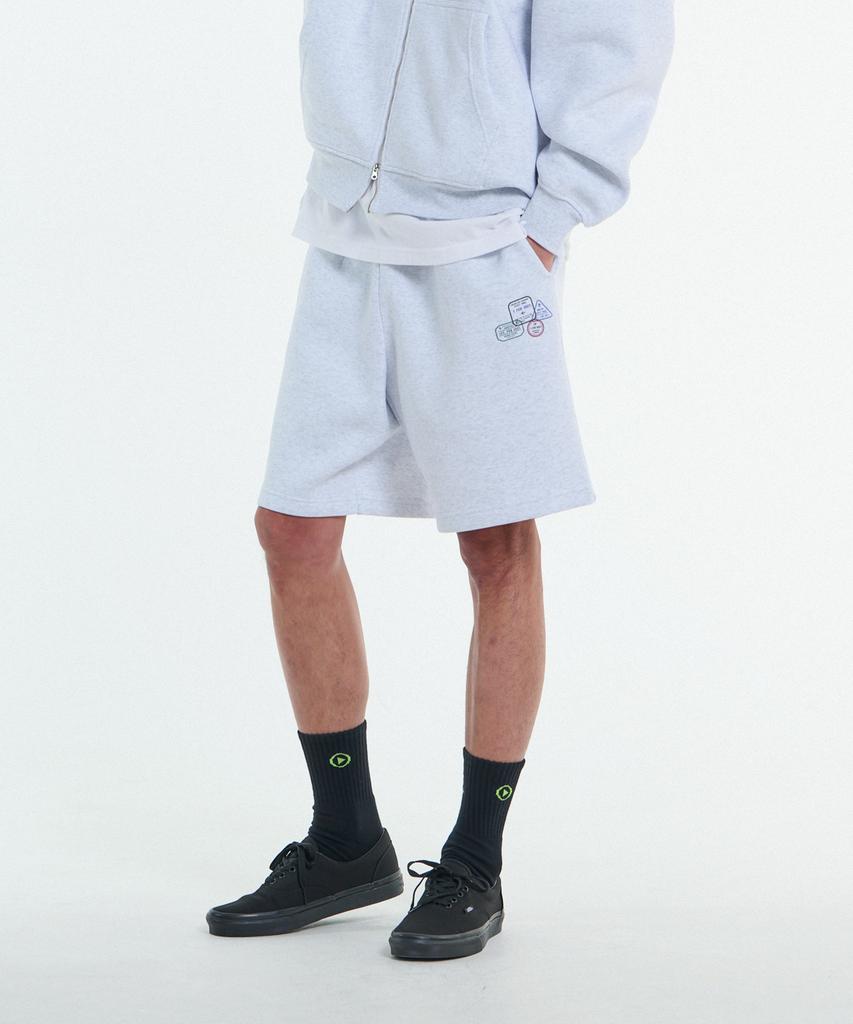 Gesison [2Pack][L~4Xl] Signature Big Size Wide Sweatshirt Half Pants