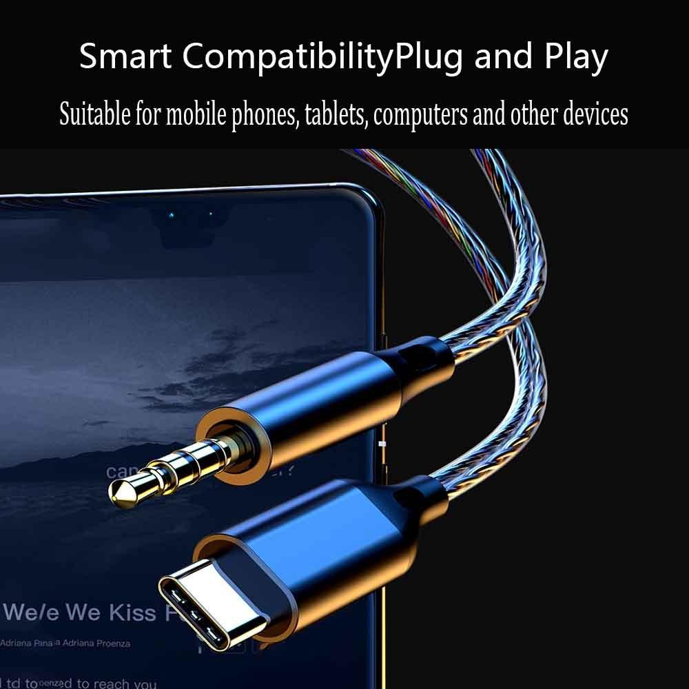 HiFi Sounds Type C 3.5mm Wired Earphones In Ear Monitor Earbuds Noise Reduction Headphones Gamer Headsets for Samsung OPPO VIVO Xiaomi Huawei