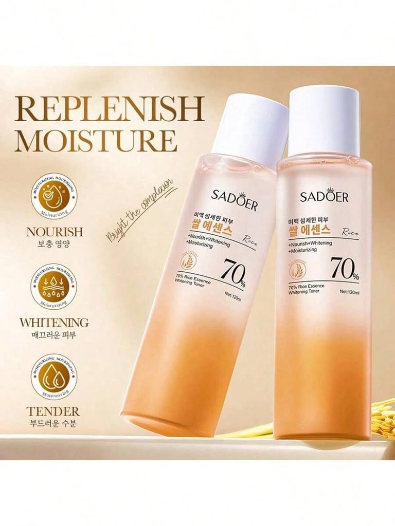 120ml Rice Essence Toner, Moisturizing And Nourishing, Enhances Skin Radiance And Smoothness, Repair