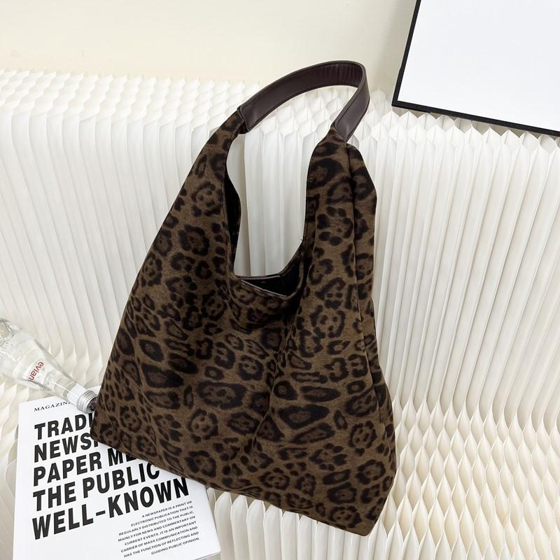 

Ретро сумка с леопардовым принтом женская новая осенне-зимняя модная сумка через плечо повседневная вместительная сумка-тоут для поездок на работу