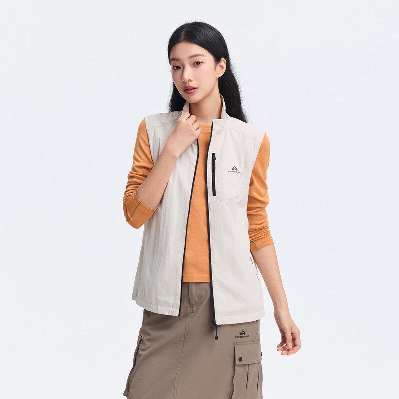Pioneer Camp Women s Color-block Stand-collar Lightweight Vest GMJ620012 M