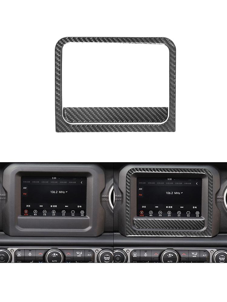 For Jeep Wrangler JL 2018-2023 Gladiator 2020-2023 Car Interior Button Panel Decoration Protection Carbon Fiber Sticker