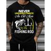 European Size Men'S Funny Old for Man Fishing T-Shirt | Comfortable Loose Fit Casual Short Sleeve Shirt with Humor Print, Fisherman Design