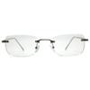 [MERRY PLEASURE] Sunglasses for Men and Women, Rimless, Square, Clear Lenses
