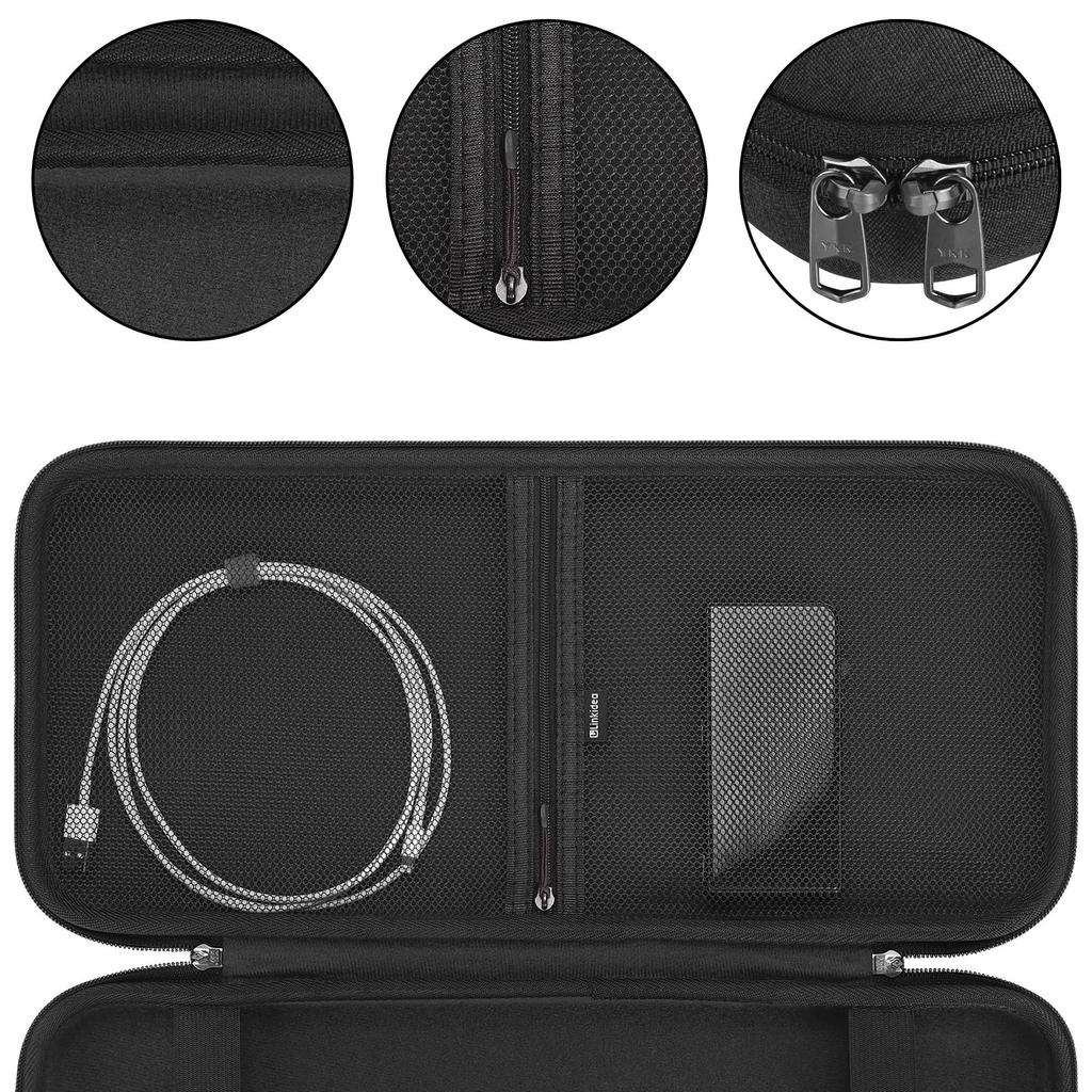 Linkidea TKL Tenkeyless Keyboard Hard Travel Case, Computer 87-Key WirelessWired Keyboard Carrying Case Protective Storage Box Bag, Compatible with