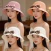 Bowknot Summer Sun Hat Foldable UV Protection Hats New Wide Brim Hat  Travel
