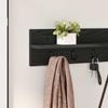 Wall Mounted Nightstand Wall Bracket Black Oak Look
