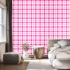 Pink Checkered Wallpaper Powder Pink and White for Living Room and Bedroom 50x1000