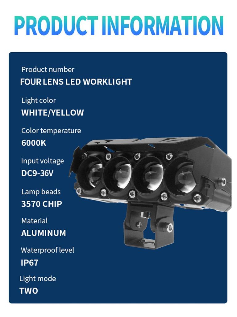 Motorcycle LED Headlight & Fog Light Accessory