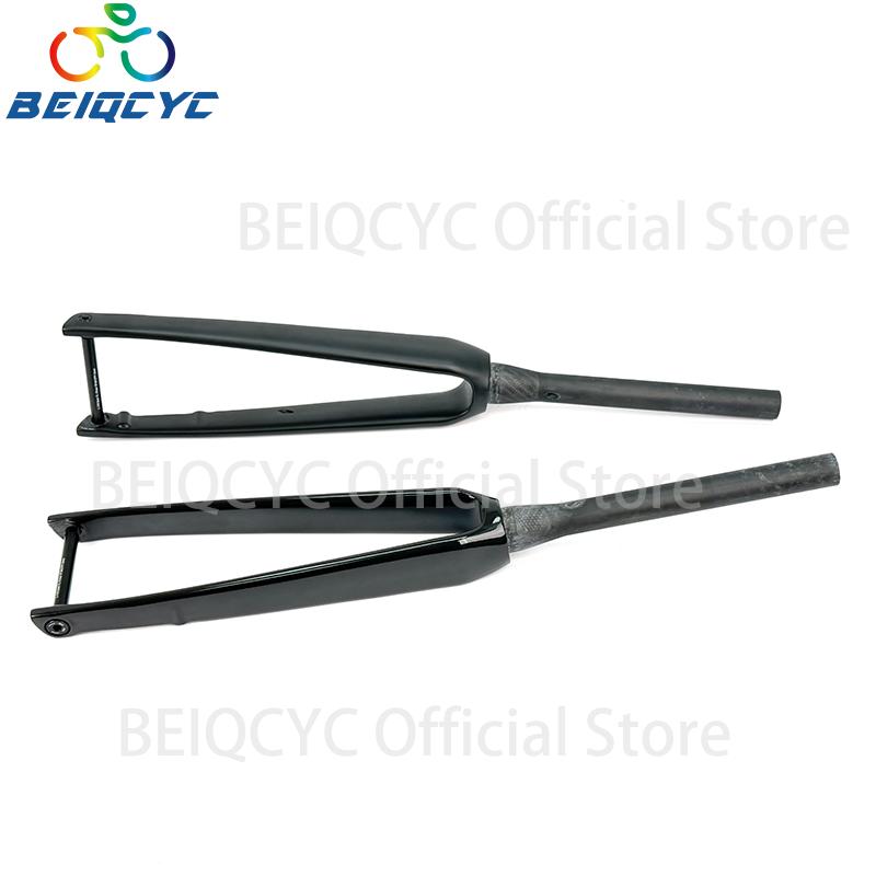Carbon Internal Cables Fiber Road Front Fork Thru Axle Disc Brake Racing Road Fork 700*32C Tapered Tube Cyclocross Rigid Fork