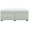 Vidaxl Letto Continentale Con Materasso, Grigio Chiaro, 180X200Cm, Velluto