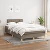 Maison Exclusive - Bed Slat Base with Taupe Mattress 120x200 Cm Fabric