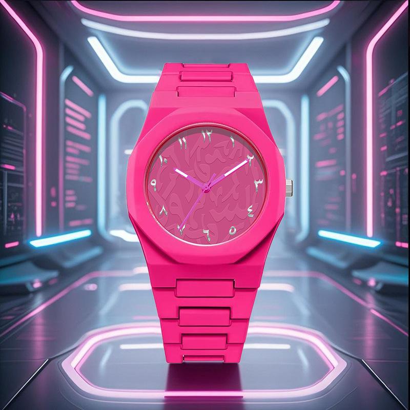 Middle Eastern popular sports watches for men and women dopamine quartz watches niche fashion waterproof stainless steel