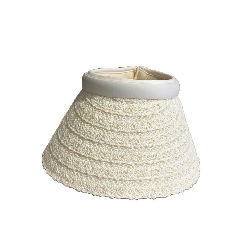 High Quality Summer Lace Sun Hat Women's New Seaside Beach Big Eaves Headband Versatile Empty Top Hat