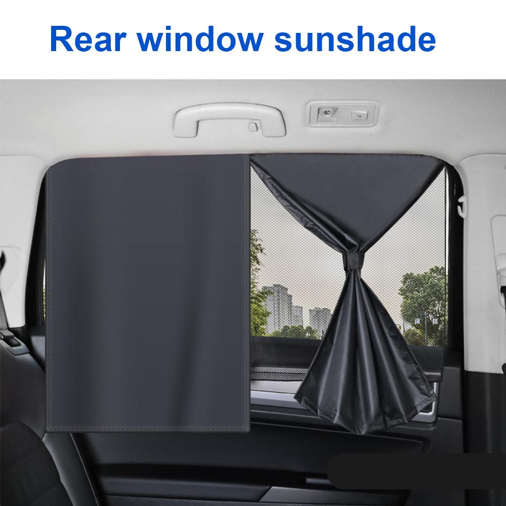 2Pcs Car Curtains Magnet Double Layer Side Window Sun Shade Privacy Curtain UV Block Sun Protection Cover for Children