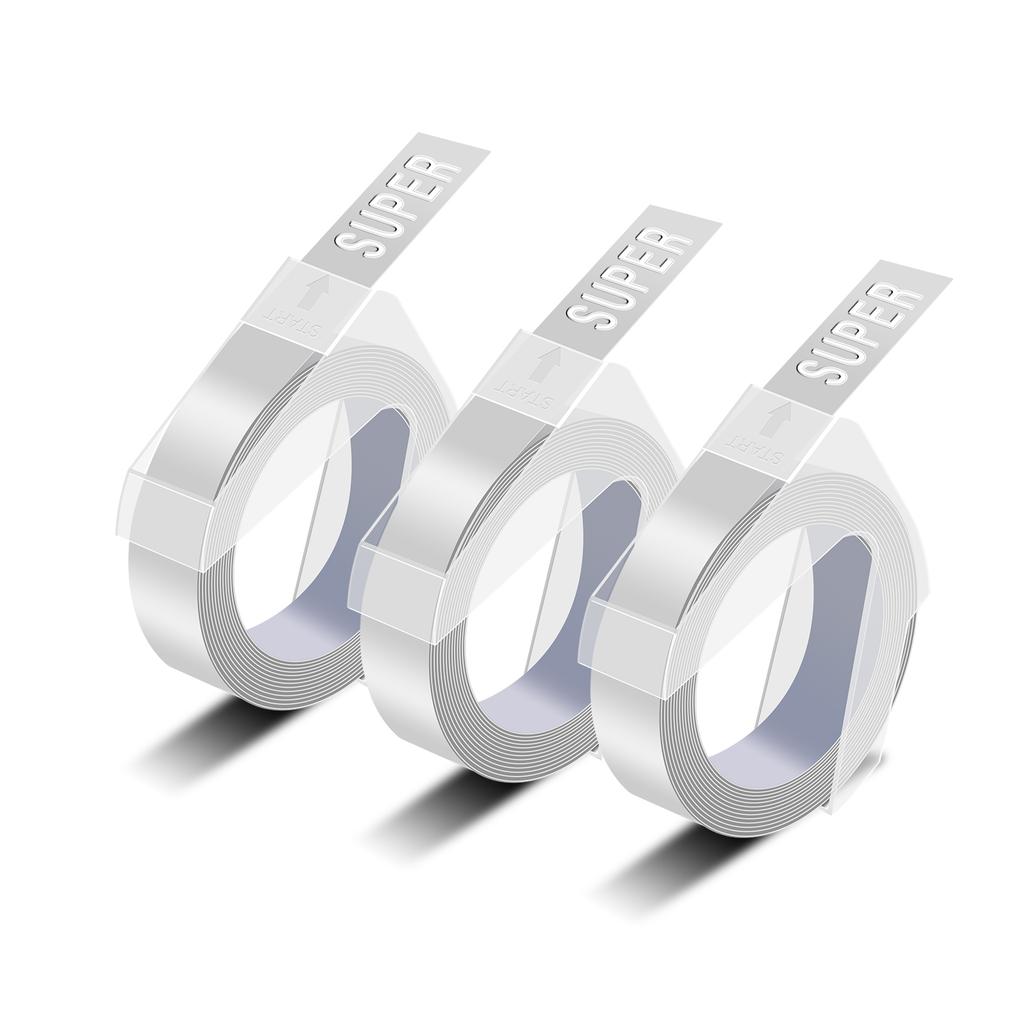 3/5/10PCS 3D Embossing Tapes Compatible for Dymo 520109 898130 9mm/12mm Label Tape For DYMO Embossers Xpress 12965 12966 Maker