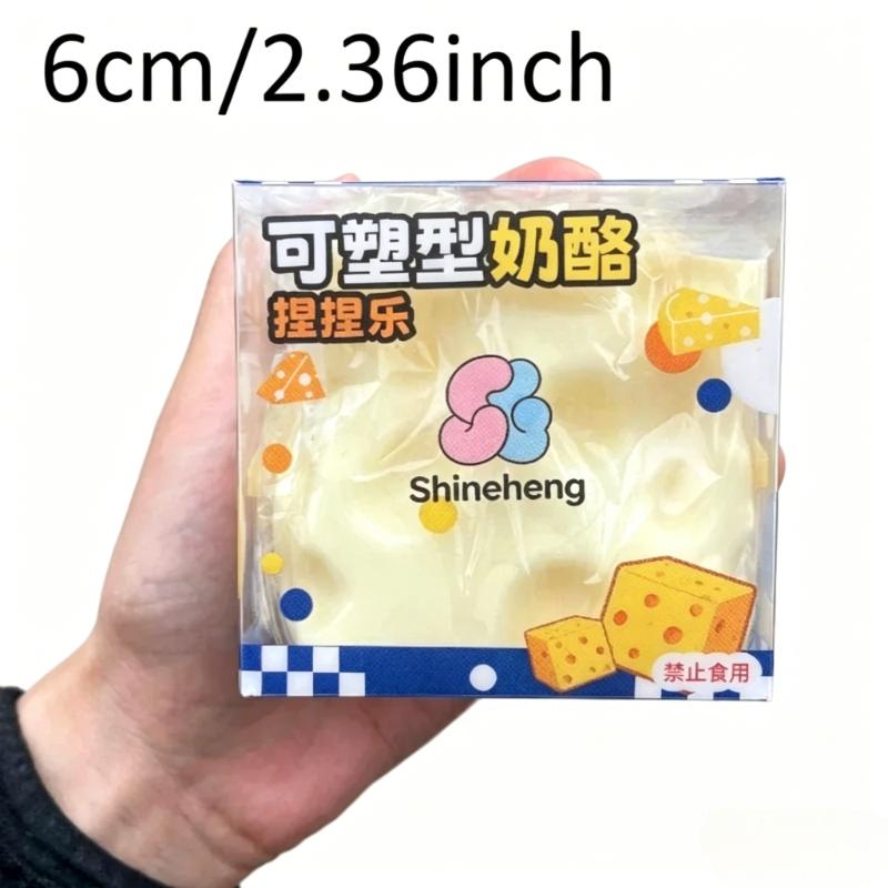 

Squishy Jumbo Cheese Cube Squeeze Toy Big Cheese Shapeable Squeeze Ball Non-Bounce Fidget Toy Sensory Anti-Stress Festival Gift