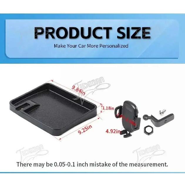 JIDIXIAN fit for Jeep Wrangler JK 2007 2008 2009 2010 Car Interior Center Console Phone Holder Storage Box Accessories
